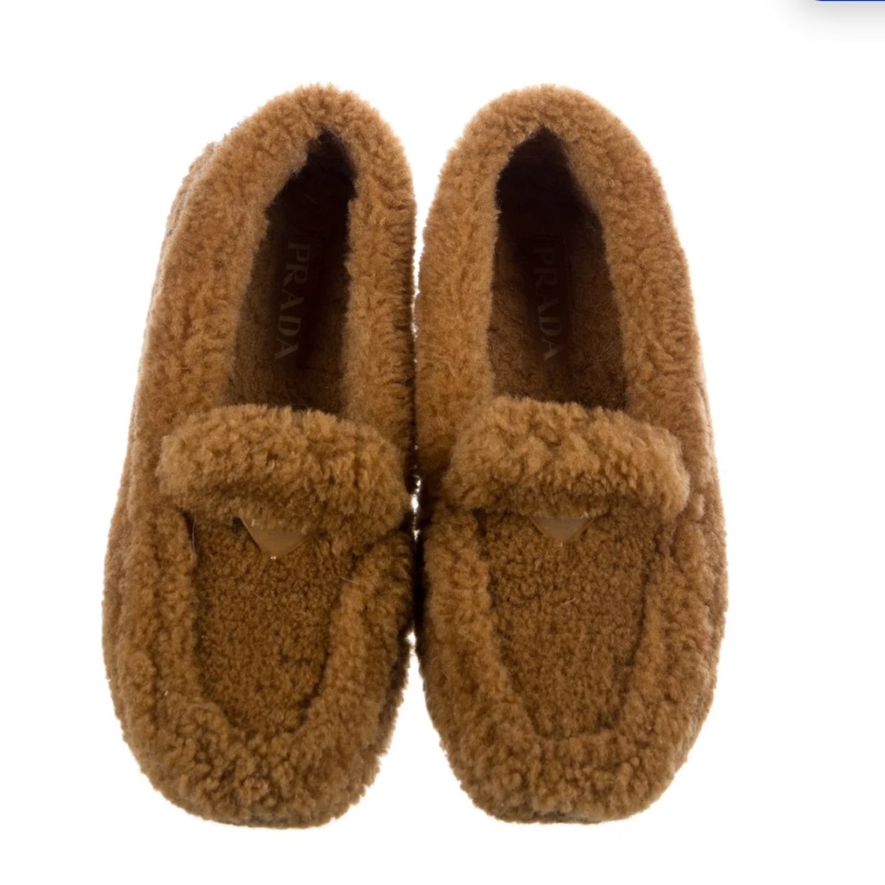 Prada Shearling Moccasins